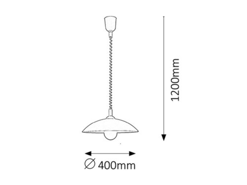 4780 Round Hagyományos fehér Függeszték