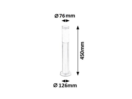 8263 Inox torch Modern fehér Kültéri állólámpa