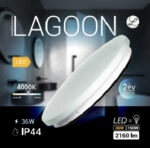 Lagoon 12 W-os 230 mm kerek natúr fehér mennyezeti lámpa IP44-es védettségű