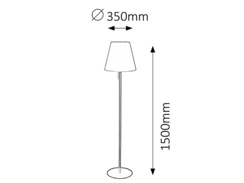 8659 Lida Modern fehér Kültéri állólámpa