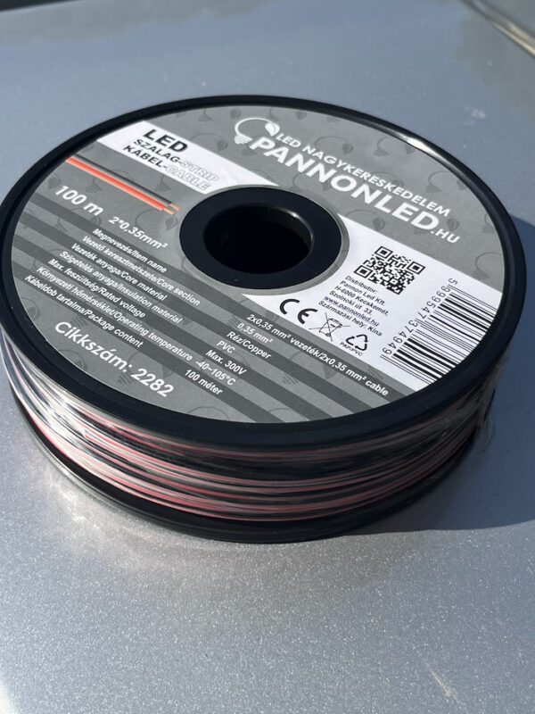 Kéteres színes vezeték / 0,35 mm2 kábel egyszínû LED szalag szereléshez.