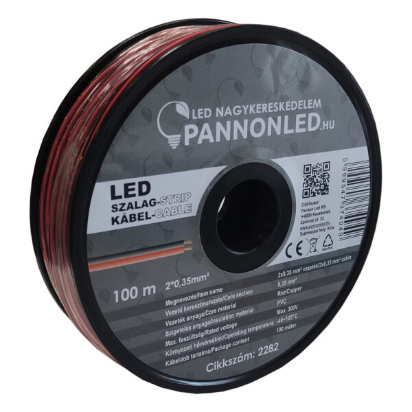 Kéteres színes vezeték / 0,35 mm2 kábel egyszínû LED szalag szereléshez.