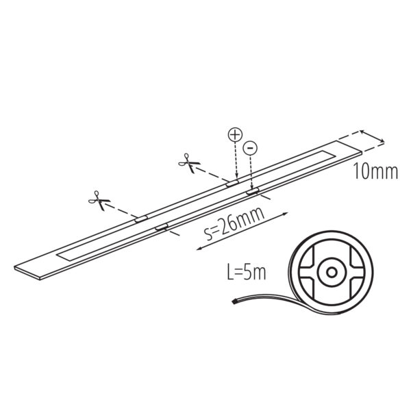 LCOB 14W/M 12V IP65-CCT LED SZALAG