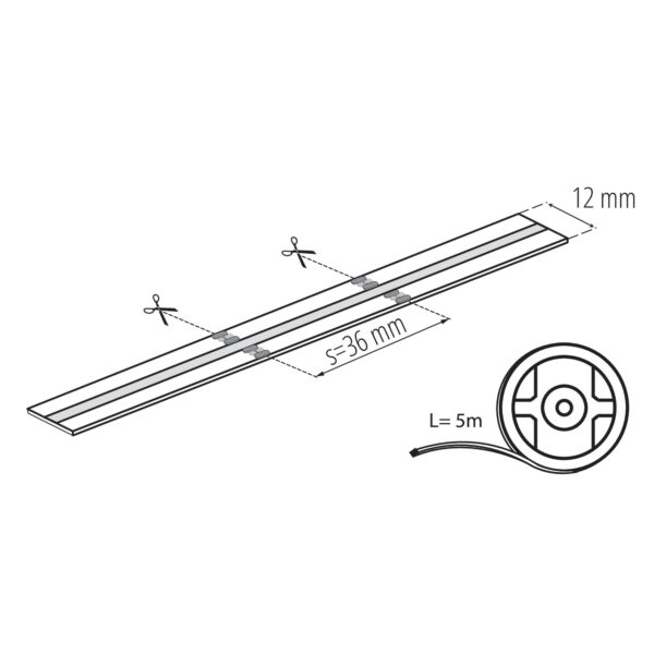 LCOB 21W/M 24V IP65-RGB-CCT LED SZALAG