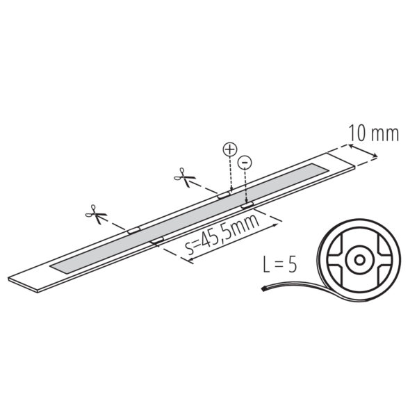 LCOB 14W/M 24V IP00-CW LED SZALAG