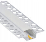Berge gipszkartonba süllyeszthető alumínium profil opál fedéllel, 17mm, 2 méteres szál