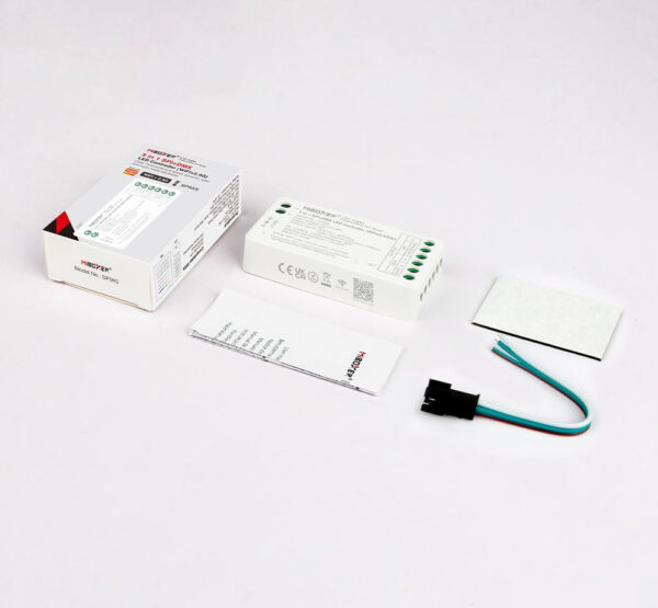 MiBoxer 5 Az 1-ben digitális SPI+DMX Single Color/CCT/RGB/RGBW/RGB+CCT Led Zóna Vezérlõ DC5-24V 10A