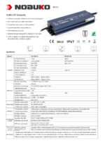 NOBUKO B Series 24V 300W IP67 Kültéri Led Tápegység