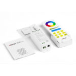 MiBoxer 3in1 RGB/RGBW/RGB+CCT Smart LED Vezérlõ DC12-24V 15A Fehér Touch Távirányítóval és Fali Tartóval