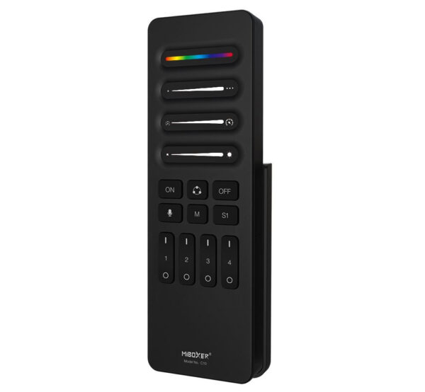 MiBoxer SPI 4 zónás távirányító falitartóval 2,4GHz fekete