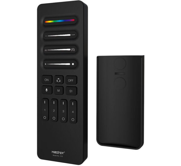 MiBoxer SPI 4 zónás távirányító falitartóval 2,4GHz fekete