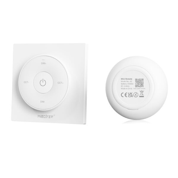 MiBoxer Dimmer+CCT Fali Távirányító Fehér