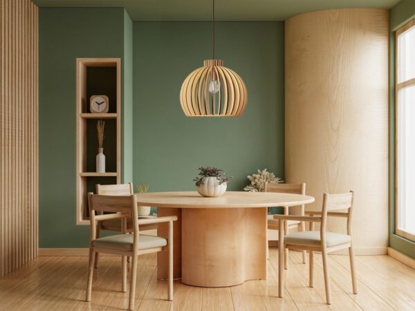 Tömör fa lámpa E27 / 450 - WRE142