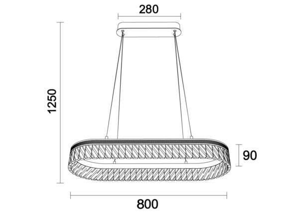 THALIA kristály függesztett csillár - N2109