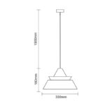 Tömör fa lámpa E27 / 330 - WRE041