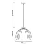 Tömör fa lámpa E27 / 330 - WRE141