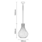 Tömör fa lámpa E27 / 380 - WRE082