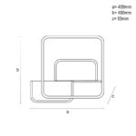 LED mennyezeti lámpa + távvezérlõ 70W - TA1316/WB
