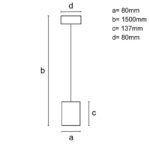 Tömör fa lámpa GU10 / 80 - WRG041