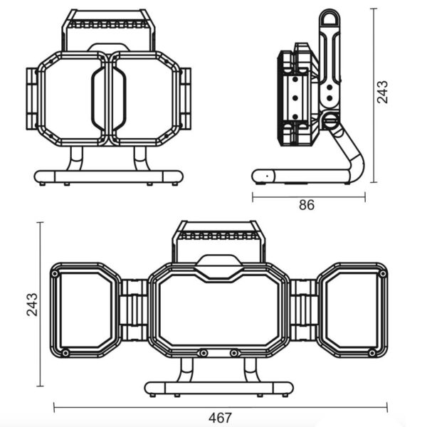LED tölthetõ munkalámp 30W - WL25R