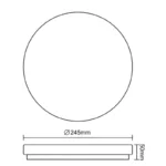 LED mennyezeti lámpa OPAL SLIM 12W / SMD / 4000K / IP44 - LCL421S/44