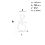 LED dizájn asztali lámpa 28W - JT1305/CH
