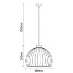 Tömör fa lámpa E27 / 450 - WRE142