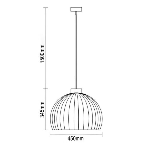 Tömör fa lámpa E27 / 450 - WRE142