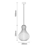 Tömör fa lámpa E27 / 200 - WRE111