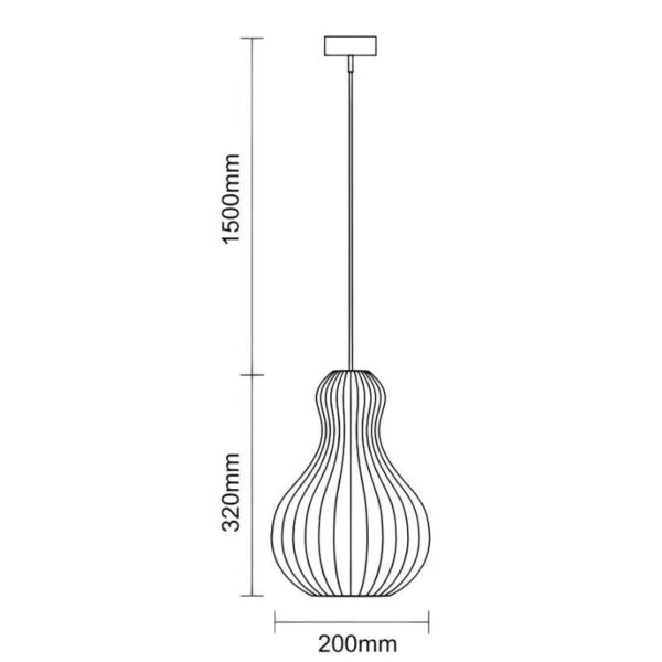 Tömör fa lámpa E27 / 200 - WRE111