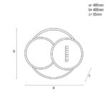 LED mennyezeti lámpa + távvezérlõ 90W - TA1322/B