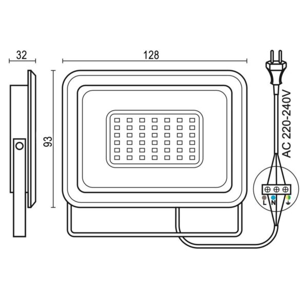 LED reflektor 20W / 4000K - LF0122