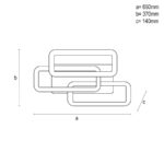 LED mennyezeti lámpa + távvezérlõ 90W - TA1338/W