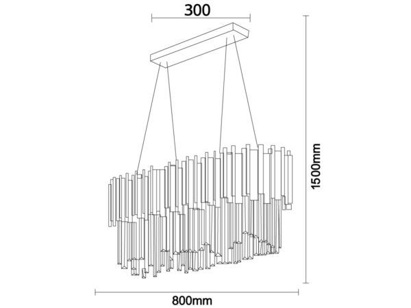 PLAZA kristály függesztett csillár - N2204