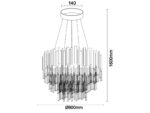 PLAZA kristály függesztett csillár - N2203