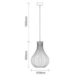 tömör fa lámpa E27 / 310 - WRE081
