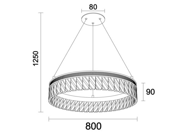 THALIA kristály függesztett csillár - N2102