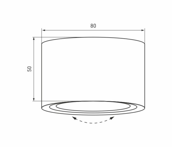 Mini falon kívüli fekete spot + ajándék fényforrás