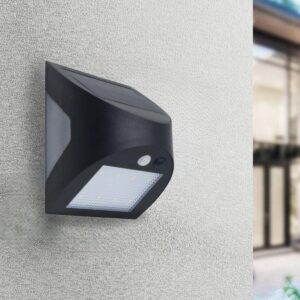 LED fekete fali napelemes lámpa 3W / 3000K / 4000K - LS025