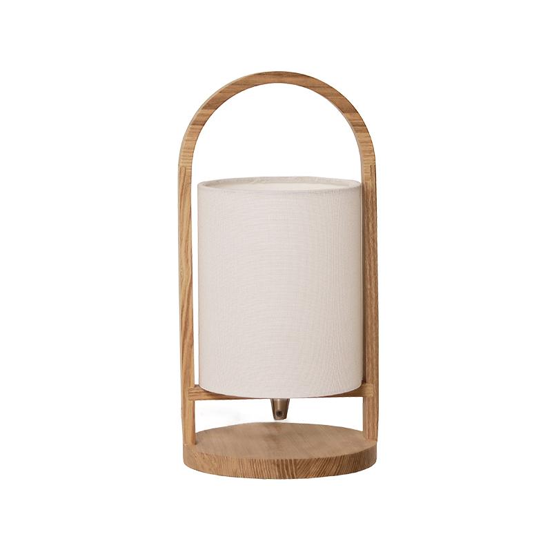 Asztali lámpa tömör fa E27 / 60W - WRE171 - Image 8