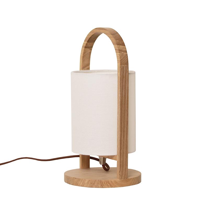 Asztali lámpa tömör fa E27 / 60W - WRE171 - Image 2