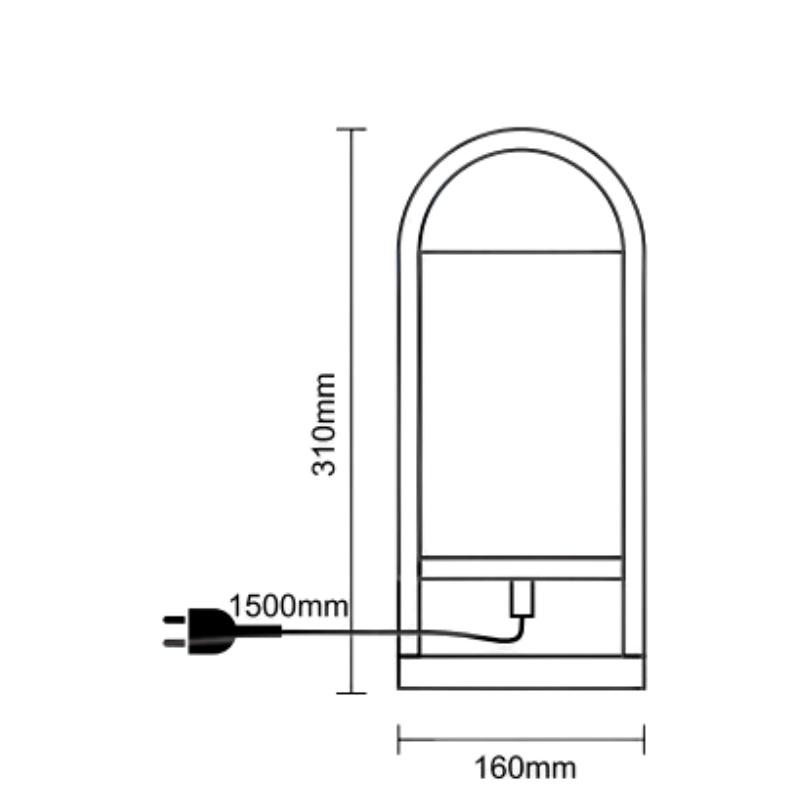 Asztali lámpa tömör fa E27 / 60W - WRE171 - Image 4