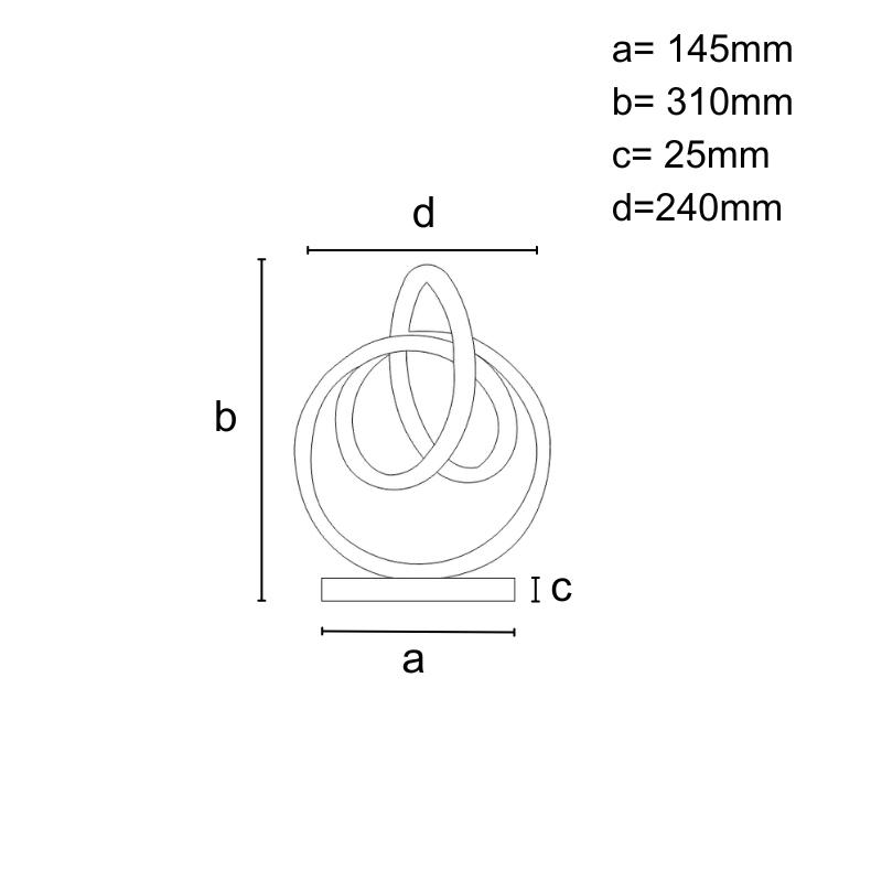 LED dizájn asztali lámpa 32W - JT1304/B - Image 2