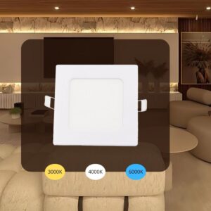 LED beépített panel 6W / PS / SMD / 3000K - 4000K - 6000K / WH - LPL231