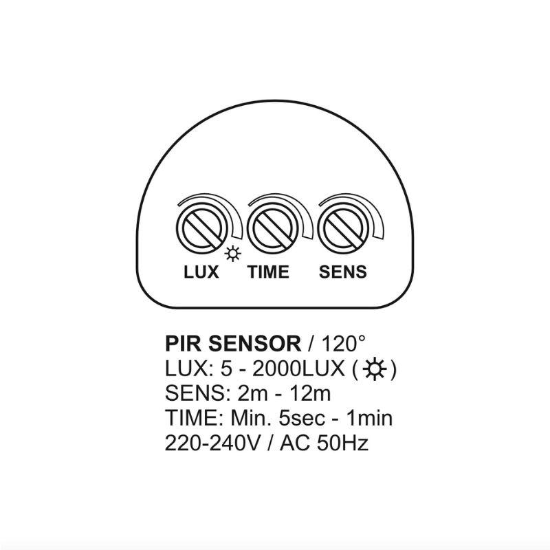LED reflektorok + PIR 24W / 4000K - LFX121 - Image 2