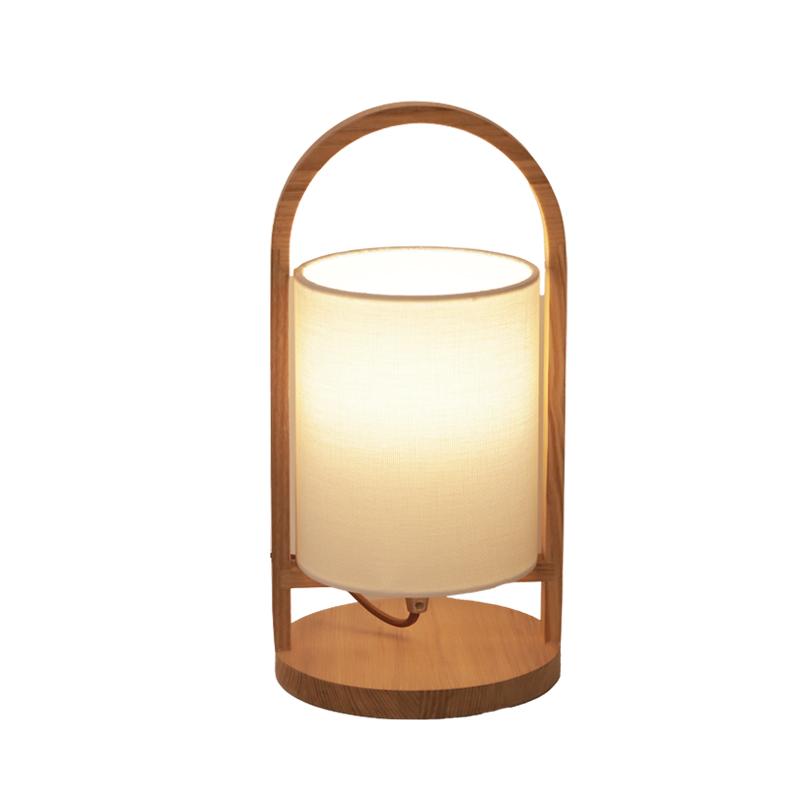 Asztali lámpa tömör fa E27 / 60W - WRE171 - Image 3