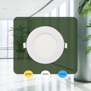 LED beépített panel 6W / PR / SMD / 3000K - 4000K - 6000K / WH - LPL131