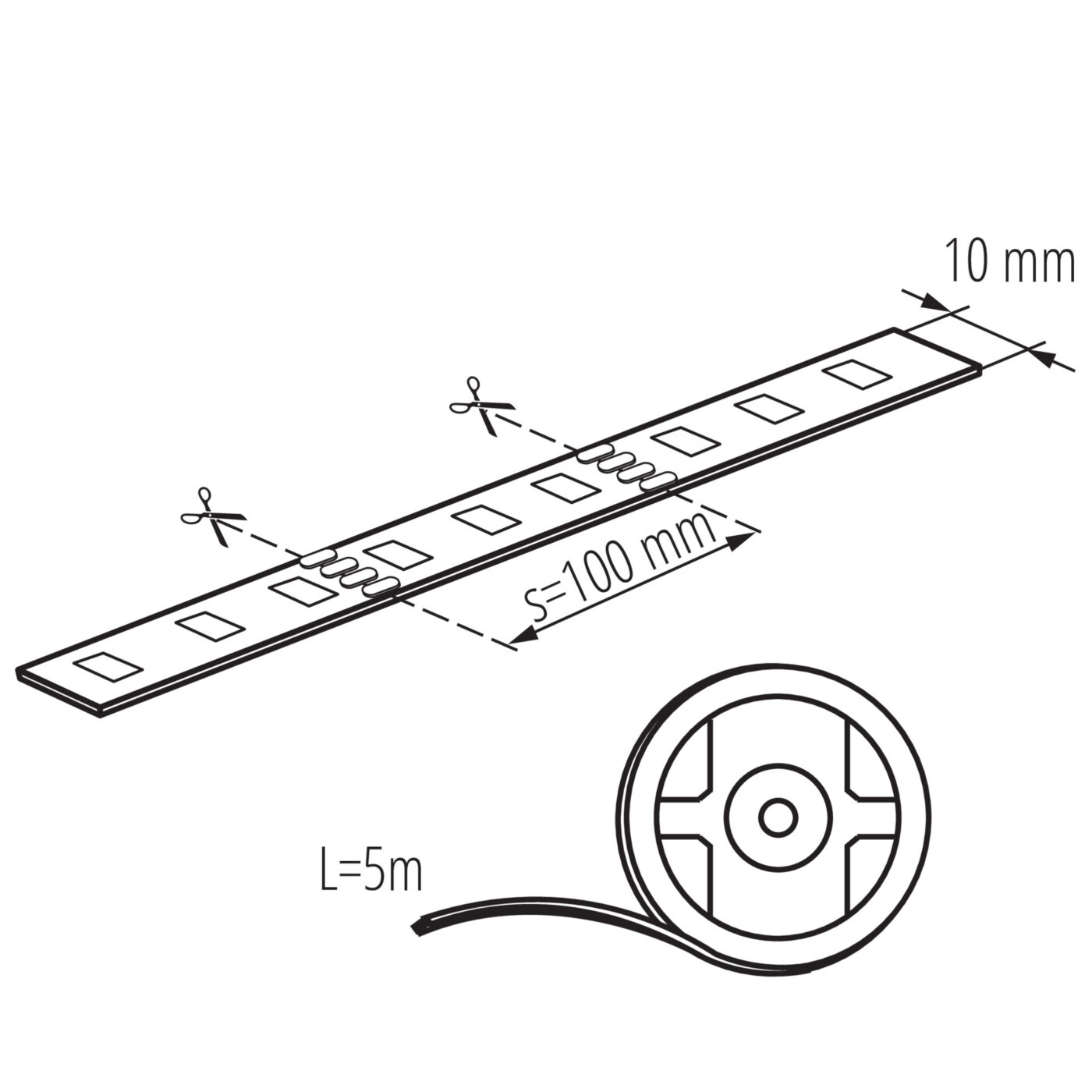 '+SMD LED SZALAG SZÍNES 7,2W/M 24V IP00 24530 - Image 7