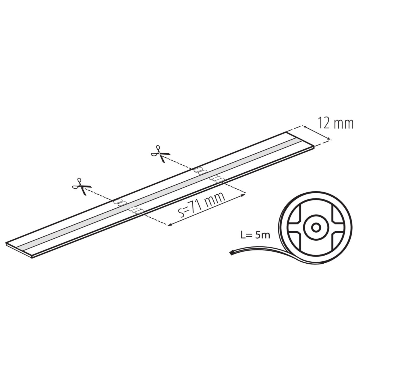COB LED SZALAG SZÍNES+FEHÉR 19W/M 24V IP00 - Image 7