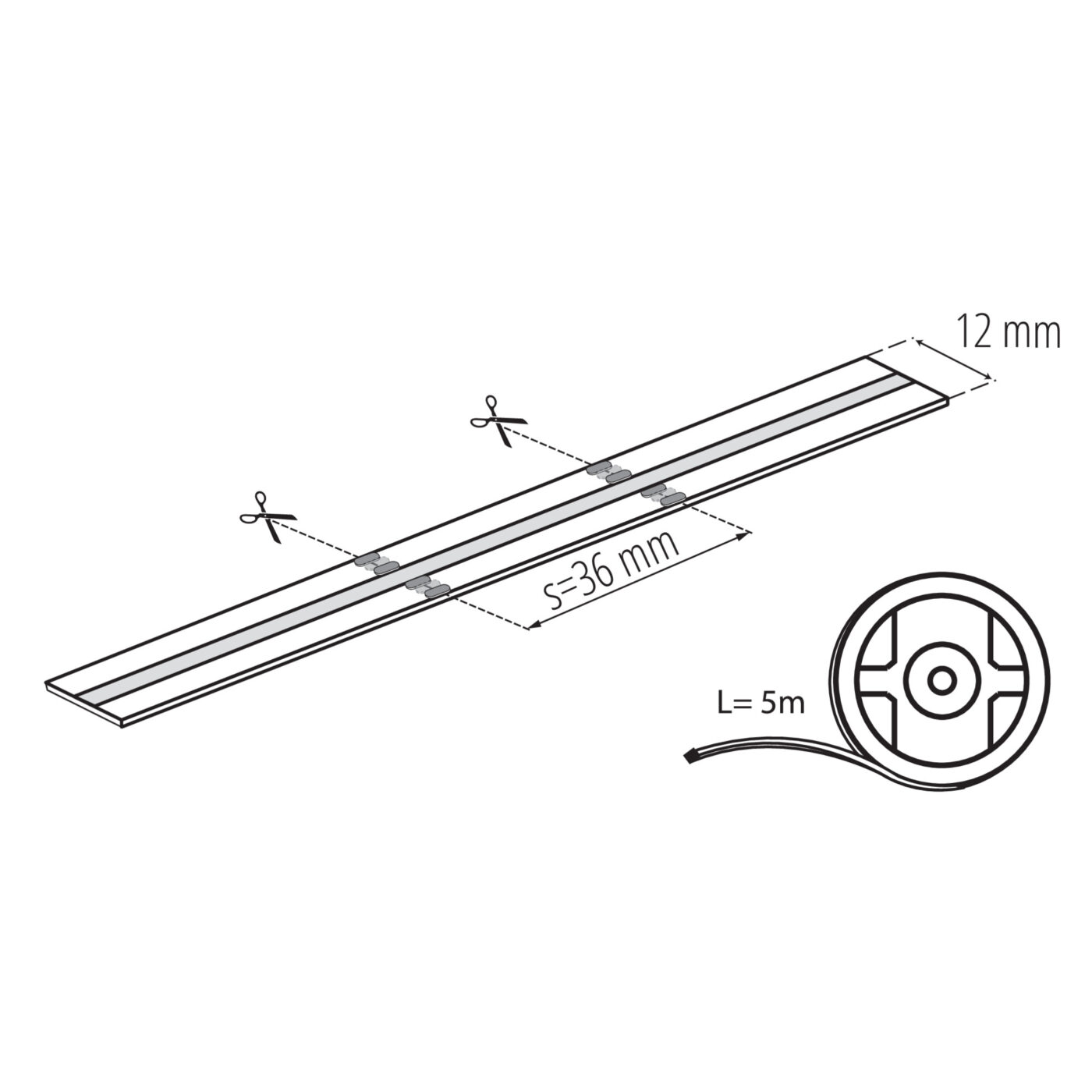 '+LCOB S 8W/M 24V IP00-CW LED SZALAG 39795 - Image 4
